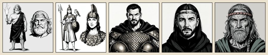 New cast: the gods
