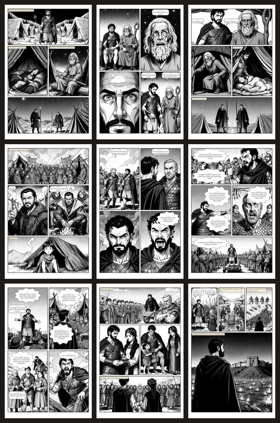 Nine pages